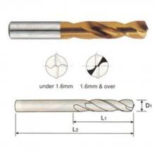 YG-1 D4107090 - 9.0 x 40 x 84 HSS(M42) STUB LENGTH DIN1897 SPLIT POINT DRILLS TIN COATED (5PCS)