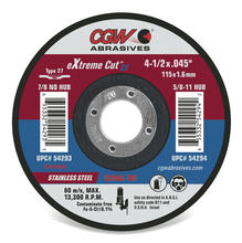 CGW Abrasives 54291 - eXtreme Cut SS Ceramic Cutting Wheels