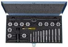 Greenfield C00528 - HSS Maintenance Hand Tap & Carbon Steel Round Adjustable Die Set