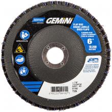 Saint-Gobain Abrasives Inc. 66623399182 - 6 x 7/8 In. Gemini Fiberglass Conical Flap Disc T29 P40 Grit R766 ZA