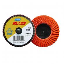 Saint-Gobain Abrasives Inc. 77696090154 - 3 In. Blaze Plastic Flat Mini Flap Disc Type III T27 120 Grit R980P CA