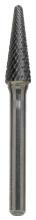 Sowa Tool 170-240 - STM SL-3 3/8" x 1/4" Shank 14º Taper With Radius End Carbide Double Cut Burr