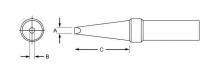 Apex PTCC8 - TIP,SINGLE FLAT,1/8",800F