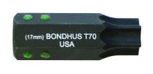 Bondhus 32080 - T80 ProHold TorxÂ® Bit 2" 19mm stock size