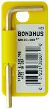 Bondhus 38202 - .050" GoldGuard Plated Hex L-wrench - Short    Tagged/Barcoded