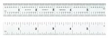 LS Starrett 604R-6 - STEEL RULE, SPRING-TEMPERED, 6", 4R GRADS