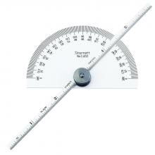 LS Starrett C493 - PROTRACTOR & DEPTH GAGE, 6", SEMI-CIRCULAR HEAD