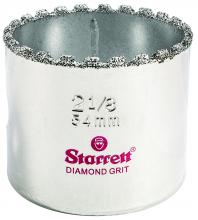 LS Starrett KD0218-N - DIAMOND GRIT HOLE SAW, 2-1/8" - 54MM DIAMETER