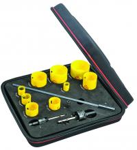 LS Starrett KFC09041-N - FCH Plumbers & Electricians Kit w/ 9 Hole Saws and 4 Accessories