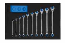 Williams JHWFMWS-18A1 - 10 pc Metric 12-Point SUPERCOMBO® Combination Wrench Set in 1/3 Foam Drawer Inset (7-16 mm)