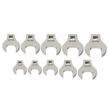 Williams JHW10792 - 3/8 Drive Crowfoot Wrench Set, Open End, Metric, 10 pcs, 10 mm to 19 mm