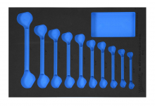 Williams JHWF378213FM - 1/3 Foam Drawer Inset Only for 10 pc SAE Double Open End Angle Wrench Set (3/8 to 1)