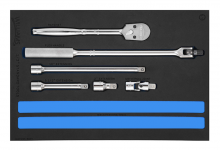 Williams JHWFWSS-6SDT - 6 pc 1/2" Drive Ratchet and Drive Tool Set in 1/3 Foam Drawer Inset