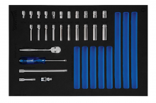 Williams JHWFWSM-26HF - 27 pc 1/4 Drive 6-Point SAE Standard Socket and Drive Tool Set in 1/3 Foam Drawer Inset