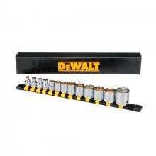 DEWALT DWMT19245 - DEWALT Shallow Socket Set, 13-Piece, 3/8" Drive Metric