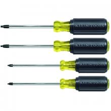 Klein Tools 85664 - Klein Tools 4 Pc. Square Recess Cushion-Grip Screwdriver Set