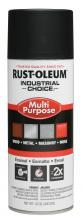 Rust-Oleum Industrial 1678830 - Rust-Oleum Industrial Choice 1600 System Multi-Purpose Enamel Spray Paint, Semi-Flat Black, 12 oz