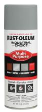 Rust-Oleum Industrial 214645 - Rust-Oleum Industrial Choice 1600 System Multi-Purpose Enamel Spray Paint, Gloss ANSI 61 Light Gray,