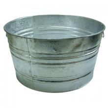 Magnolia Brush 1tub - Magnolia Brush Galvanized Round Tubs