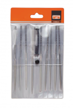 Bahco BAH24711610 - 9 pc 6-1/4" Needle File Set Second Cut