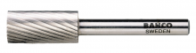 Bahco BAHHSGA0616M - 1/4" Head Diamter High Speed Steel Rotary Burrs Cylinder Medium Toothing