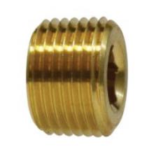 Midland Industries 06115-06HP65 - AMC® 06115 MNPTF Brass Countersunk Hex Plug P65