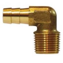 Midland Industries 07020-0604-001 - AMC® 07020 Hose Barbed MIP Brass 90 deg Elbow