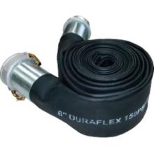 Midland Industries DURFL-400-CCASSP - BUCHANAN RUBBER Duraflex DURFL 50 ft L Camlock Nitrile Tube Black Water Discharge Lay Flat Hose Asse