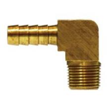 Midland Industries 32042B - MIDLAND INDUSTRIES 320 Hose Barbed Male BSPT Brass 90 deg Barstock Elbow