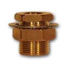 Midland Industries 207ACBH-12 - MID-AMERICA FITTINGS 207ACBH FNPTF FNPTF Brass Bulkhead Anchor Frame Coupling