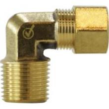 Midland Industries LF269X8X8 - MID-AMERICA FITTINGS LF269 Compression MPT Brass 90 deg Barstock Elbow