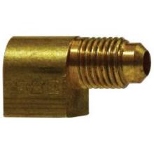 Midland Industries 10313B - MIDLAND INDUSTRIES 103B Male Flared FNPTF Brass 90 deg Barstock Elbow