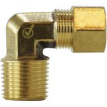 Midland Industries 18226BLF - MIDLAND INDUSTRIES 182 Compression MIP Brass 90 deg Barstock Elbow