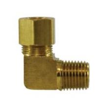 Midland Industries 18228B - MIDLAND INDUSTRIES 182 Tube OD Male NPTF Brass 90 deg Barstock Elbow