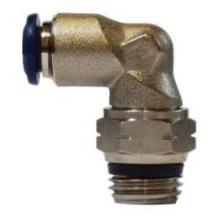 Midland Industries 20079N - MIDLAND INDUSTRIES 200 Push-In MNPT Global Brass Nickel-Plated 90 deg Swivel Elbow