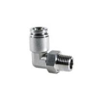 Midland Industries 20538SS - MIDLAND INDUSTRIES 20 Push-to-Connect MPT Stainless Steel 90 deg Swivel Elbow