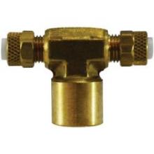 Midland Industries 20327 - MIDLAND INDUSTRIES Poly-Flo® 203 Branch Tee 1/4 in Tube OD FNPTF FNPT Brass