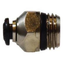 Midland Industries 20624N - MIDLAND INDUSTRIES 206 Push-In Male Metric Brass Nickel-Plated Internal Hex Straight Adapter