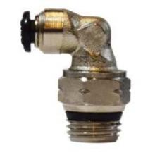 Midland Industries 20656N - MIDLAND INDUSTRIES 206 Push-In MNPT Global Brass Nickel-Plated 90 deg Swivel Elbow