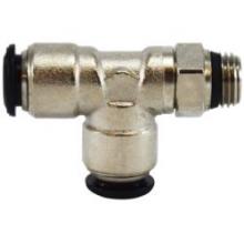 Midland Industries 20672N - MIDLAND INDUSTRIES 206 Push-In MNPT Global Push-In Brass Nickel-Plated Swivel Run Tee