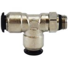 Midland Industries 20676N - MIDLAND INDUSTRIES 206 Push-In MNPT Global Push-In Brass Nickel-Plated Swivel Run Tee