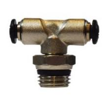 Midland Industries 20680N - MIDLAND INDUSTRIES 206 Push-In MNPT Global Push-In Brass Nickel-Plated Swivel Branch Tee