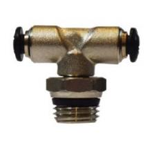 Midland Industries 20683N - MIDLAND INDUSTRIES 206 Push-In MNPT Global Push-In Brass Nickel-Plated Swivel Branch Tee