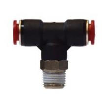 Midland Industries 20719 - MIDLAND INDUSTRIES 207 Push-In Tube Male BSP Push-In Tube Composite Nickel-Plated Swivel Branch Tee