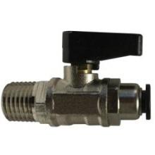 Midland Industries 28403 - MIDLAND INDUSTRIES 284 Push-Fit x MNPT 250 psi Brass Body Chrome-Plated Mini Ball Valve