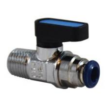 Midland Industries 28404 - MIDLAND INDUSTRIES 284 Push-Fit x MNPT 250 psi Brass Body Chrome-Plated Mini Ball Valve