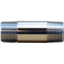 Midland Industries 41009 - MIDLAND INDUSTRIES 410 MPT 1/8-27 Thread Brass Chrome-Plated Pipe Nipple