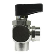 Midland Industries 46672 - MIDLAND INDUSTRIES 466 FIP 250 psi Brass Body Chrome-Plated 90 deg Angle Mini Ball Valve