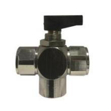 Midland Industries 46682 - MIDLAND INDUSTRIES 466 FIP 3-Way 250 psi Brass Body Chrome-Plated Mini Ball Valve