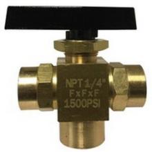 Midland Industries 46956 - MIDLAND INDUSTRIES 469 FPT x FPT x FPT Connection 3-Way -Port/Way Brass Body Instrumentation Ball Va